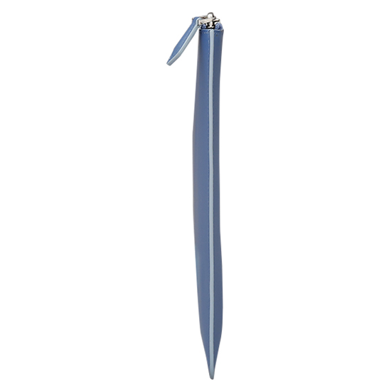 GIVENCHY(USED)블루 레더 텍스트 프린팅 클러치백