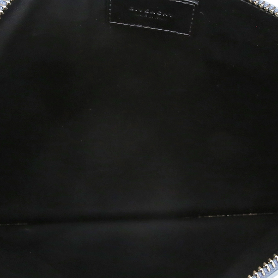 GIVENCHY(USED)블루 레더 텍스트 프린팅 클러치백