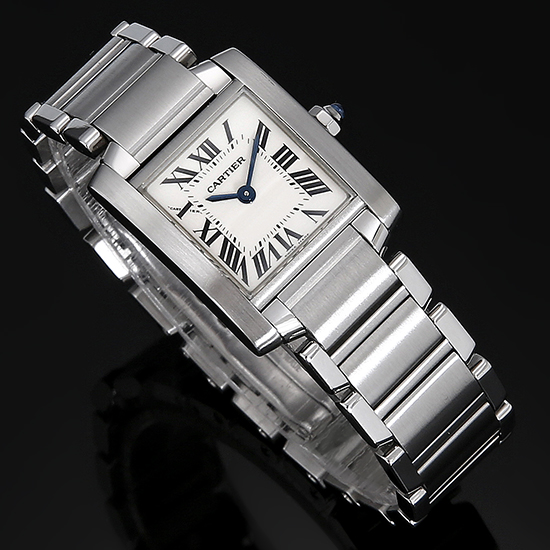 CARTIER(USED)탱크 프랑세스 스틸 스몰
