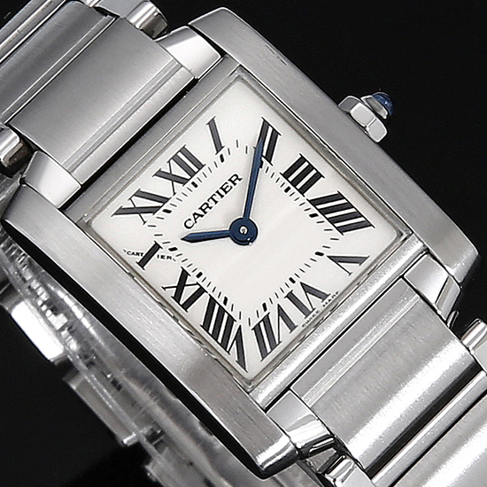 CARTIER(USED)탱크 프랑세스 스틸 스몰