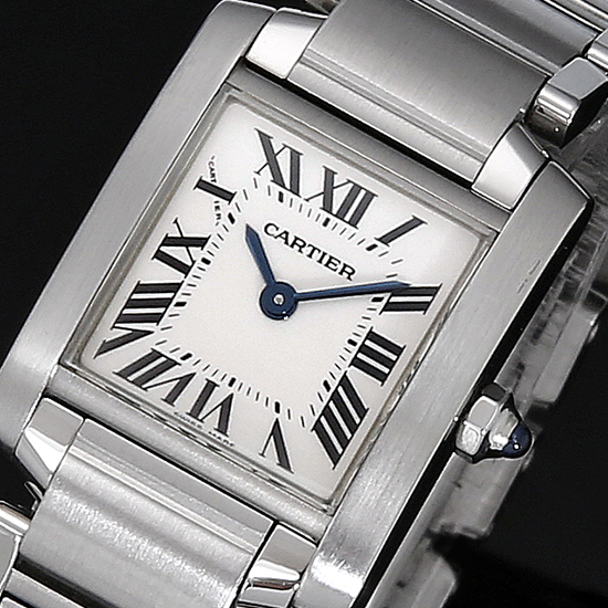 CARTIER(USED)탱크 프랑세스 스틸 스몰