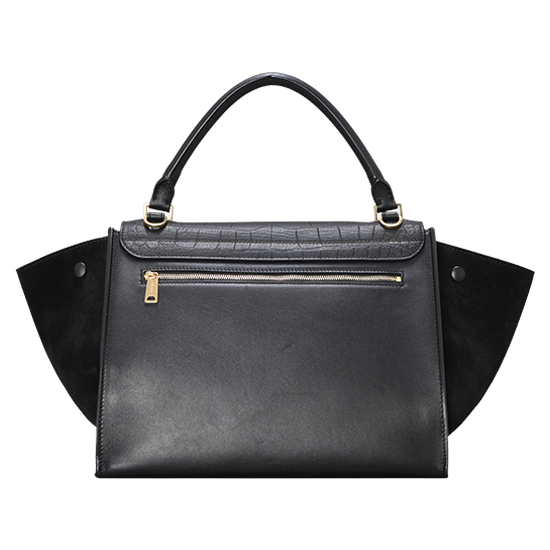 CELINE(USED)트라페제 블랙 엘리게이터 스킨 토트백