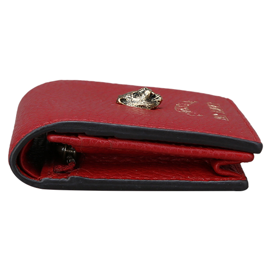 GUCCI(USED) 구찌 애니멀 레드 레더 반지갑