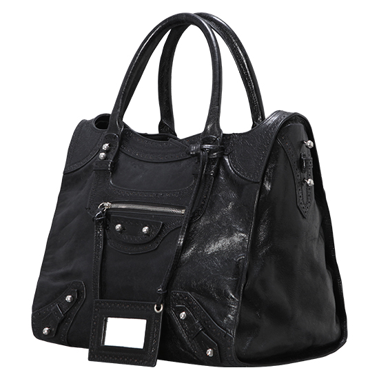 BALENCIAGA(USED)클래식 리바 블랙 토트백