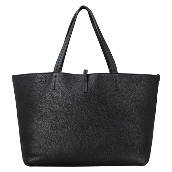 FERRAGAMO(USED)블랙 레더 쇼퍼