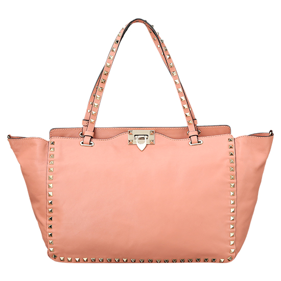 VALENTINO(USED)락스터드 핑크베이지 숄더백