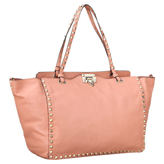 VALENTINO(USED)락스터드 핑크베이지 숄더백