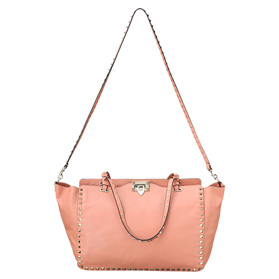 VALENTINO(USED)락스터드 핑크베이지 숄더백