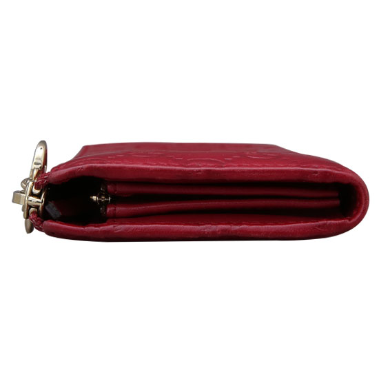 GUCCI(USED) 구찌 GG로고 씨마 레드 지퍼 장지갑