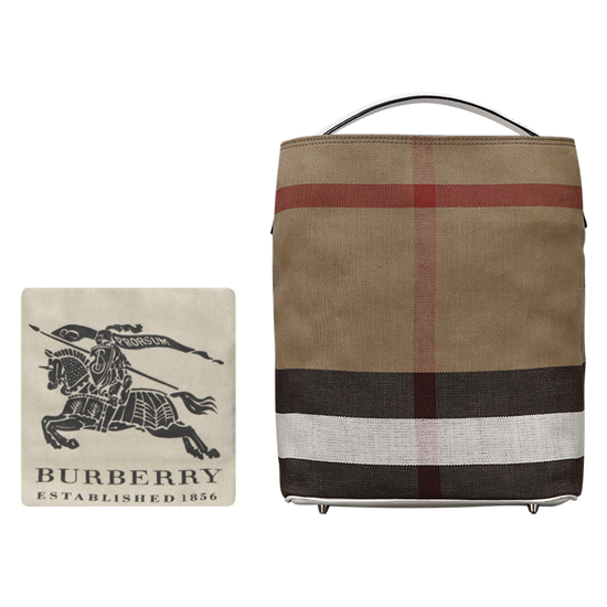 BURBERRY(USED)애쉬비 캔버스 체크 호보백