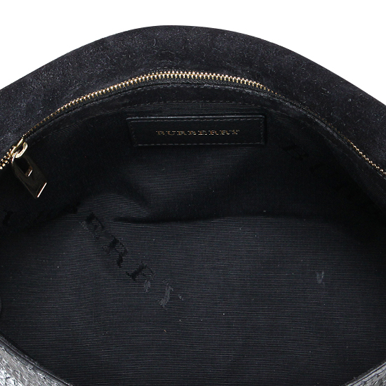 BURBERRY(USED)블랙 레더 체인 숄더백