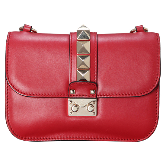 VALENTINO(USED)락스터드 레드 스몰 숄더백
