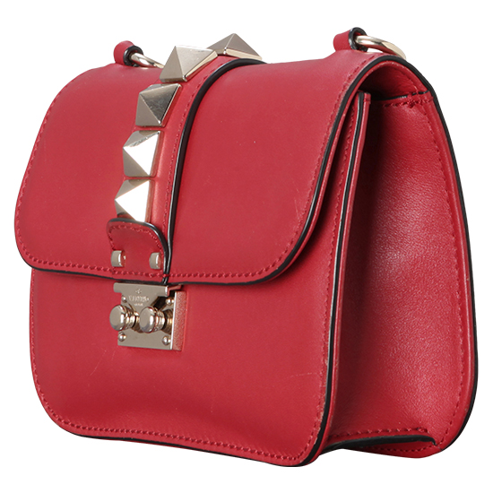 VALENTINO(USED)락스터드 레드 스몰 숄더백