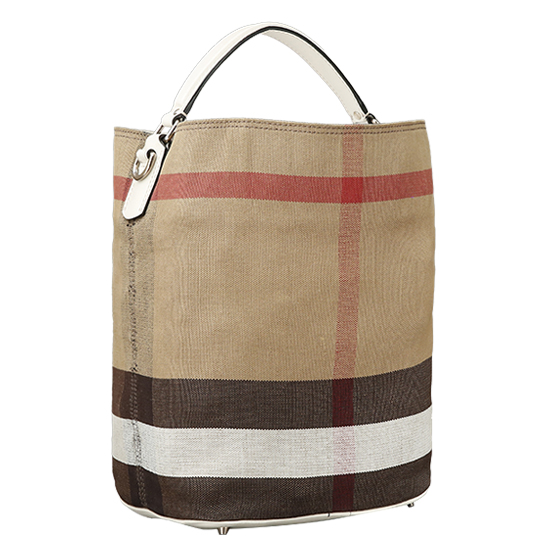 BURBERRY(USED)애쉬비 캔버스 체크 호보백