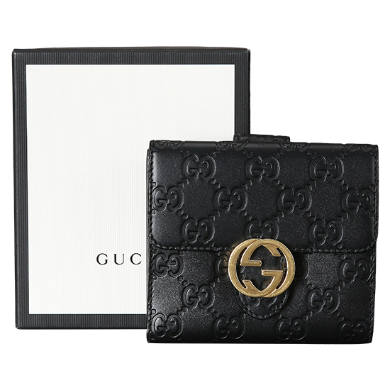 GUCCI(USED) 구찌 GG아이콘 시그니처 씨마 레더 반지갑