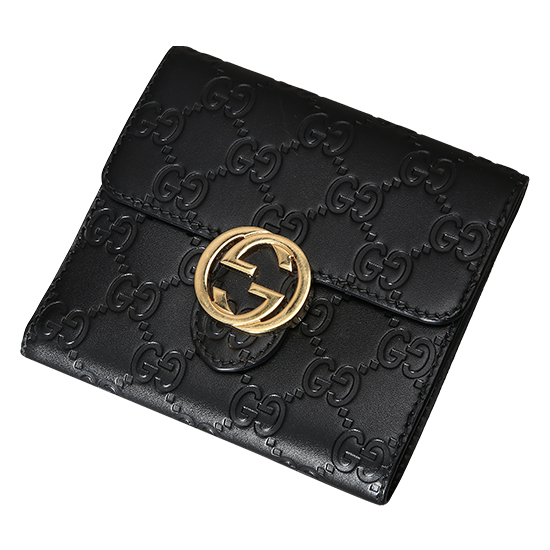 GUCCI(USED) 구찌 GG아이콘 시그니처 씨마 레더 반지갑