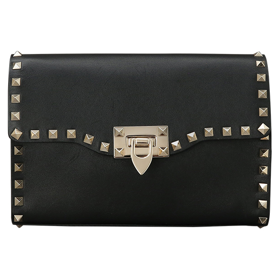 VALENTINO(USED)락스터드 블랙 숄더백