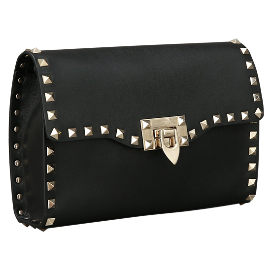 VALENTINO(USED)락스터드 블랙 숄더백