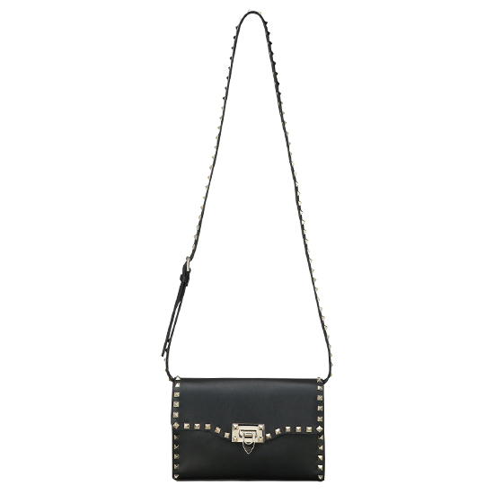 VALENTINO(USED)락스터드 블랙 숄더백