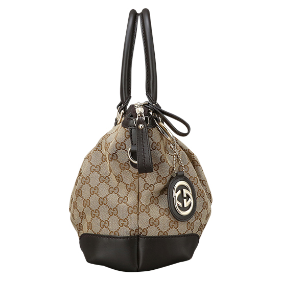 GUCCI(USED) 구찌 자가드 레더 트리밍 토트겸 숄더백