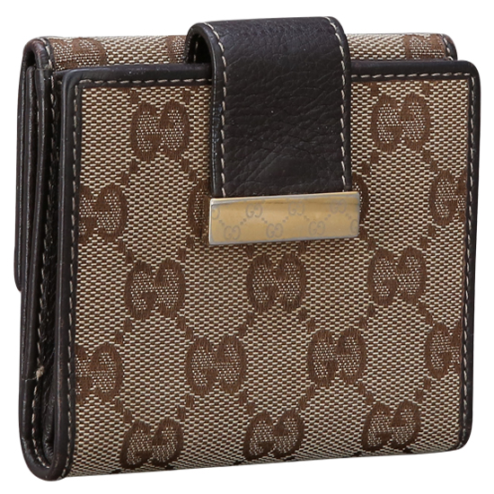 GUCCI(USED) 구찌 GG로고 패브릭 반지갑