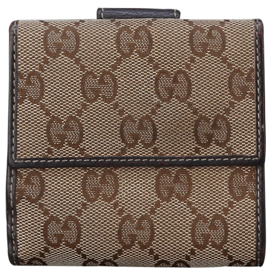 GUCCI(USED) 구찌 GG로고 패브릭 반지갑