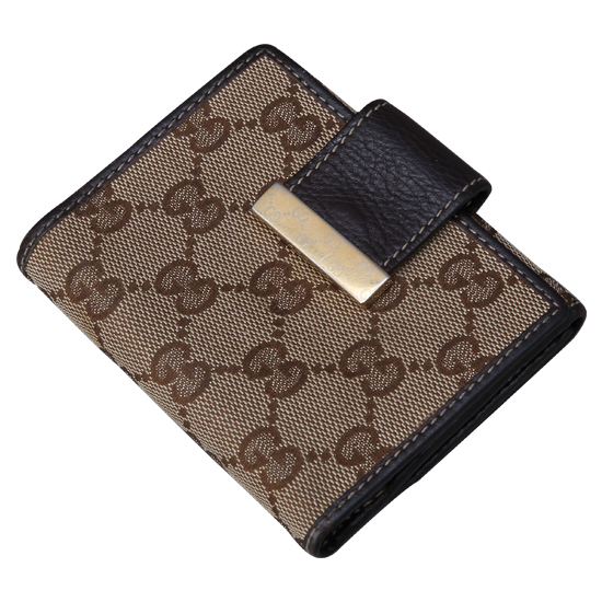 GUCCI(USED) 구찌 GG로고 패브릭 반지갑