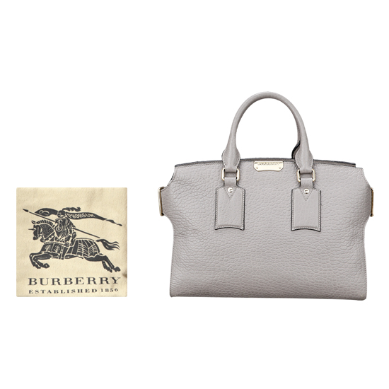 BURBERRY(USED)그레이 레더 시그니처 토트겸 숄더백