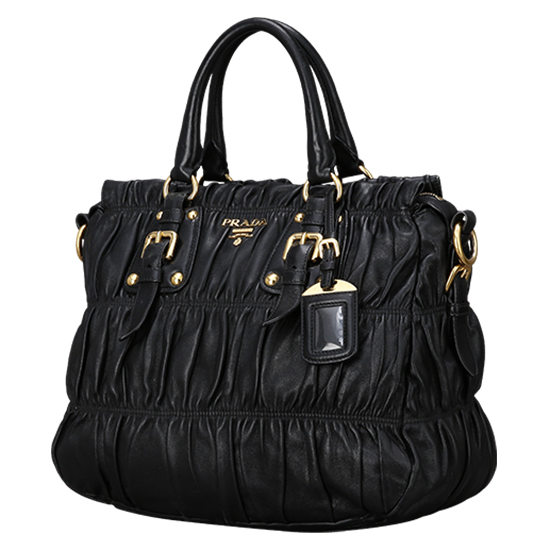 PRADA(USED) 프라다 BN1336 나파 고프레 블랙 토트백