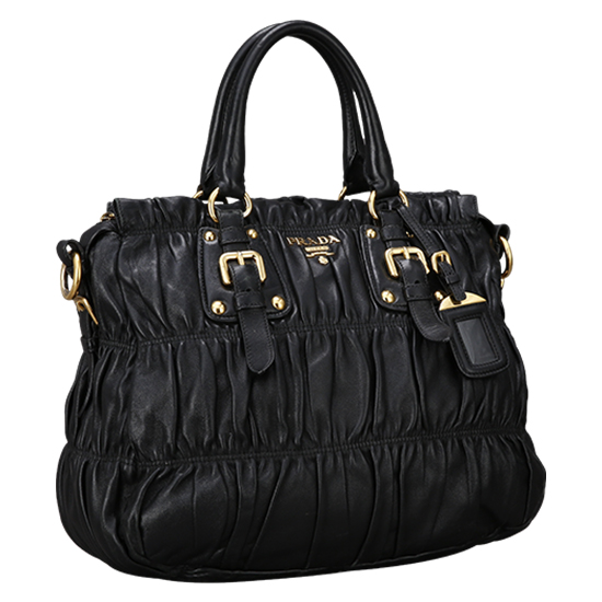 PRADA(USED) 프라다 BN1336 나파 고프레 블랙 토트백