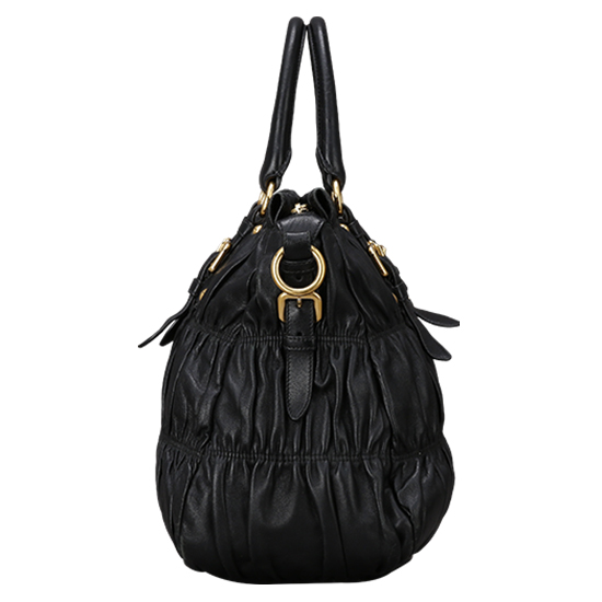 PRADA(USED) 프라다 BN1336 나파 고프레 블랙 토트백