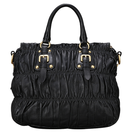 PRADA(USED) 프라다 BN1336 나파 고프레 블랙 토트백
