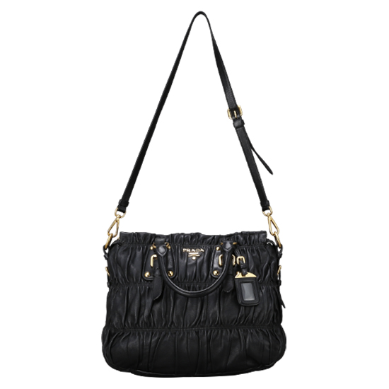 PRADA(USED) 프라다 BN1336 나파 고프레 블랙 토트백