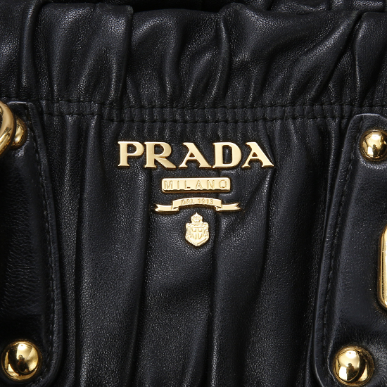 PRADA(USED) 프라다 BN1336 나파 고프레 블랙 토트백