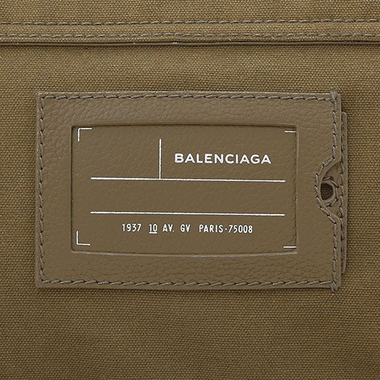 BALENCIAGA(USED)브라운 패브릭 트리밍 클러치
