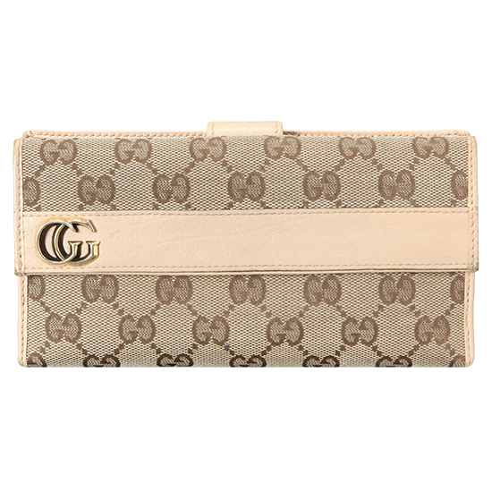 GUCCI(USED) 구찌 씨마 패브릭 브라운 장지갑