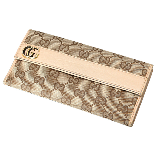 GUCCI(USED) 구찌 씨마 패브릭 브라운 장지갑