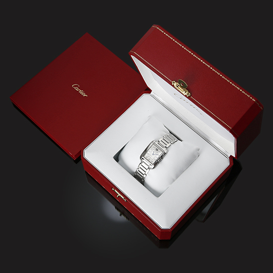 CARTIER(USED) 탱크 앙글레즈 스틸 스몰