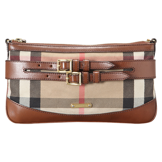 BURBERRY(USED)캔버스 브라운 크로스바디백