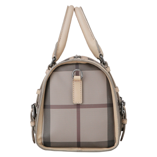 BURBERRY(USED)스모크드 체크 PVC 보스턴백