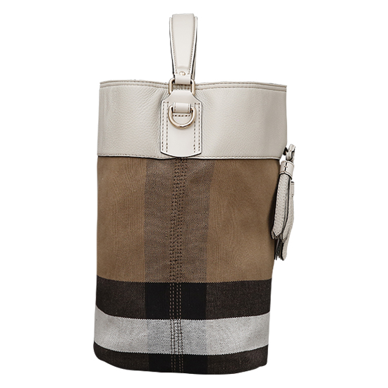 BURBERRY(USED)애쉬비 캔버스 체크 호보백