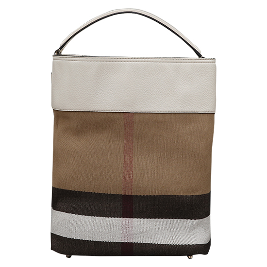 BURBERRY(USED)애쉬비 캔버스 체크 호보백