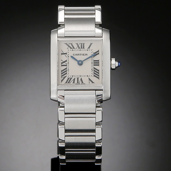 CARTIER(USED)탱크 프랑세스 스틸 스몰