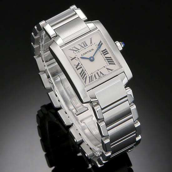 CARTIER(USED)탱크 프랑세스 스틸 스몰