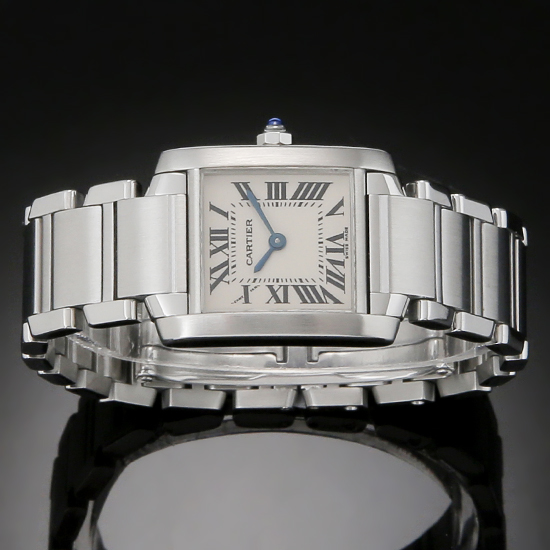 CARTIER(USED)탱크 프랑세스 스틸 스몰