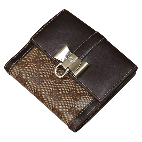 GUCCI(USED) 구찌 GG로고 리본장식 중지갑