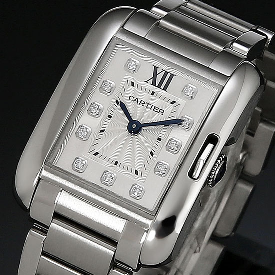 CARTIER(USED) 탱크 앙글레즈 스틸 스몰