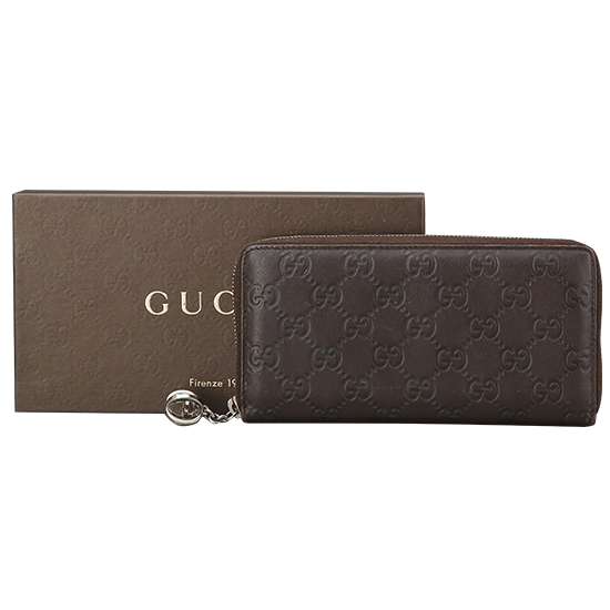 GUCCI(USED) 구찌 씨마 레더 지퍼 장지갑