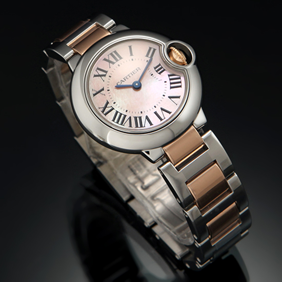CARTIER(USED)발롱블루 28 콤비 자개판