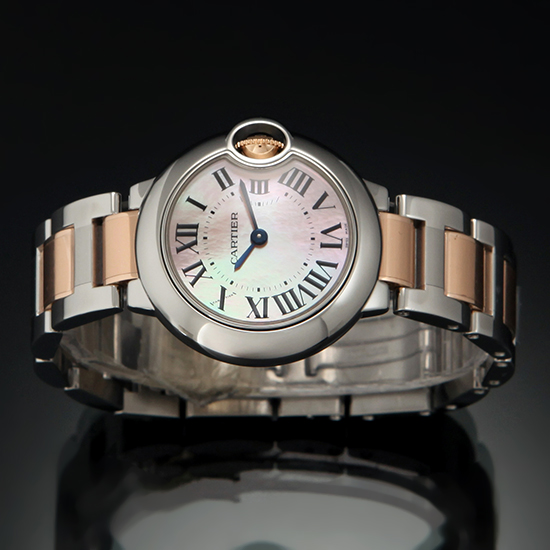 CARTIER(USED)발롱블루 28 콤비 자개판